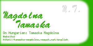 magdolna tamaska business card